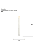 STAR Trading LED-Stabkerzen M-Twinkle, 2er-Set, weiß, 24cm