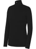 Normani Outdoor Sports Damen Merino Langarm mit 1/4 Zipper Launceston in Schwarz