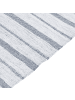 Beliani Geflochtener Teppich BADEMLI in Weiß/Grau - (W) 140 x (H) 1 x (L) 200 cm