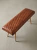 KADIMA DESIGN Sitzbank | Echtleder/Holz, 115x53x38cm, Flur, Design