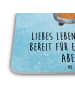 Mr. & Mrs. Panda Untersetzer Pinguin & Maus Wanderer mit Spruch in Eisblau