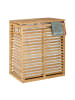 relaxdays Wäschekorb in Natur/ Beige - (B)53 x (H)61 x (T)35 cm