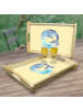 Mr. & Mrs. Panda Tablett aus Holz Walfisch Thunfisch ohne Spruch in Gelb Pastell
