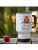 Mr. & Mrs. Panda Travel Mug Rotkehlchen Schlitten mit Spruch in Weiß