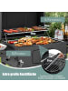 COSTWAY Holzkohlegrill mit Deckel in Schwarz