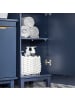 SoBuy Badezimmerschrank in Mattschwarzblau - (W) 33 x (H) 170 x (L) 35 cm