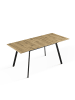 B&D Home Ausziehtisch MARA in Natureiche - (B)120-160 x (H)76 x (T)80 cm