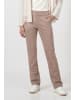 monari Velours Hose mit Straight Leg und Seitentaschen in Taupe