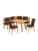 58 aufm Kessel ECKBANKGRUPPE Modern Danny 4 für 7 Personen Massivholz Kernbuche/Braun