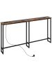 HOMCOM Konsolentisch in Rustikal-Braun 160L x 20B x 80H cm