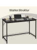 VASAGLE Computertisch Barnet in Greige-Schwarz - (B)100 x (H)76 x (T)50 cm