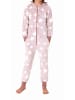 NORMANN Schlafanzug Jumpsuit Overall Sterne Coralfleece - 76802 in rosa