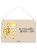 Mr. & Mrs. Panda Deko Schild Giraffe Kind mit Spruch in Sandig
