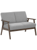 Beliani 2-Sitzer Sofa ASNES in Grau/Braun - (W) 110 x (H) 80 x (L) 80 cm