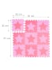 relaxdays 45x Puzzlematte Sterne in Rosa/ Pink