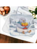 Mr. & Mrs. Panda Topflappen Taube Winter Pommes Design ohne Spruch in Weiß