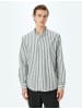 KOTON Shirt in Braun Gestreift