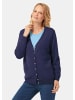 GOLDNER Uni Merino-Cardigan Langarm in marine
