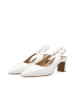 Bianco Slingbacks in ShinyOffWhite