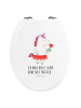 Mr. & Mrs. Panda Toilettendeckel Einhorn Dame mit Spruch in Weiß