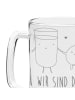Mr. & Mrs. Panda Gravur Bierkrug Milch Keks mit Spruch in Transparent