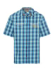 Man's World Kurzarmhemd in türkis-blau kariert