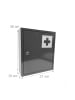 relaxdays Medizinschrank in Grau - (B)31 x (H)36 x (T)10 cm