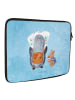 Mr. & Mrs. Panda Laptop Tasche Pinguin & Maus Wanderer ohne Spruch in Eisblau