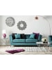 Beliani 3-tlg 3-Sitzer Sofa GAULA in Blau/Silber