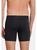 Schiesser Long Short / Pant Long Life Cotton in Schwarz / weiß