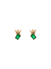 NAEMI Women Earrings in Rose Gold Green