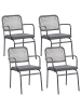 Beliani 4er-Set Esszimmerstuhl TACENO in Grau