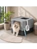 Feandrea Katzentoilette Boxal in Anthrazit-Grau - (B)54.3 x (H)37.8 x (T)42.5 cm