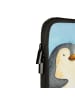 Mr. & Mrs. Panda Laptop Tasche Pinguin Surfer Design mit Spruch in Weiß