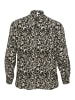 KAFFE curve Langarm-Bluse KCami Regular fit in Black/ElefantS. GraphicFlower