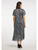 faina Damen Midikleid Mit Leoprint in Grau