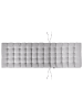 Beliani Auflagen CESANA PREMIUM in Grau - (W) 56 x (H) 5 x (L) 192 cm