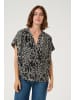 Kaffe Kurzarm-Bluse KAmilia Loose fit in Moonstruck / Black Animal