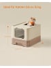 Feandrea Katzenklo Boxal in Beige-Braun - (B)42.5 x (H)37.8 x (T)54.3 cm