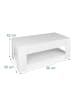 relaxdays Couchtisch in Weiß - (B)98 x (H)42 x (T)50 cm