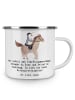 Mr. & Mrs. Panda Camping Emaille Tasse Reitsport Trainerin Harmo... in Weiß