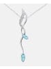 Diamant L'éternel Halskette mit Anhänger aus 375 Weißgold mit Diamant mit Topas
