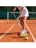 relaxdays Tennisball Sammler in Silber/ Rot - (B)32 x (H)128 x (T)19 cm
