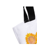 Mr. & Mrs. Panda Shopper Tasche Blume Sonnenblume mit Spruch in Weiß