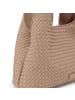 Les Visionnaires Paz Weave Silky Schultertasche Leder 42 cm in cream