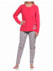 NORMANN Schlafanzug lang Melone Pyjamahose allover - 77377 in pink