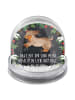 Mr. & Mrs. Panda Schneekugel Hund Dackel mit Spruch in Kreidetafel