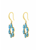 Gemshine Ohrringe Blautopas Quarz in gold coloured
