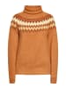 IZIA Damen Strick Pullover in Kamel Mehrfarbig