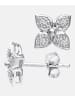Diamant L'éternel Ohrstecker aus 375 Weißgold mit Diamant Blumen-Design